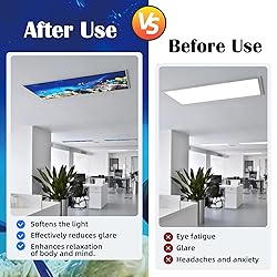 ANGSYLTH 2 Pcs Fluorescent Light Covers - 4 x 2