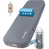 Hikenture 4" Thick Self Inflating Sleeping Pad, Foam & Air Camping Mattress, 9.5 R-Value Insulated Sleeping Mat, Portable All Season Camping Pad for Tent, Car, Cot, Truck