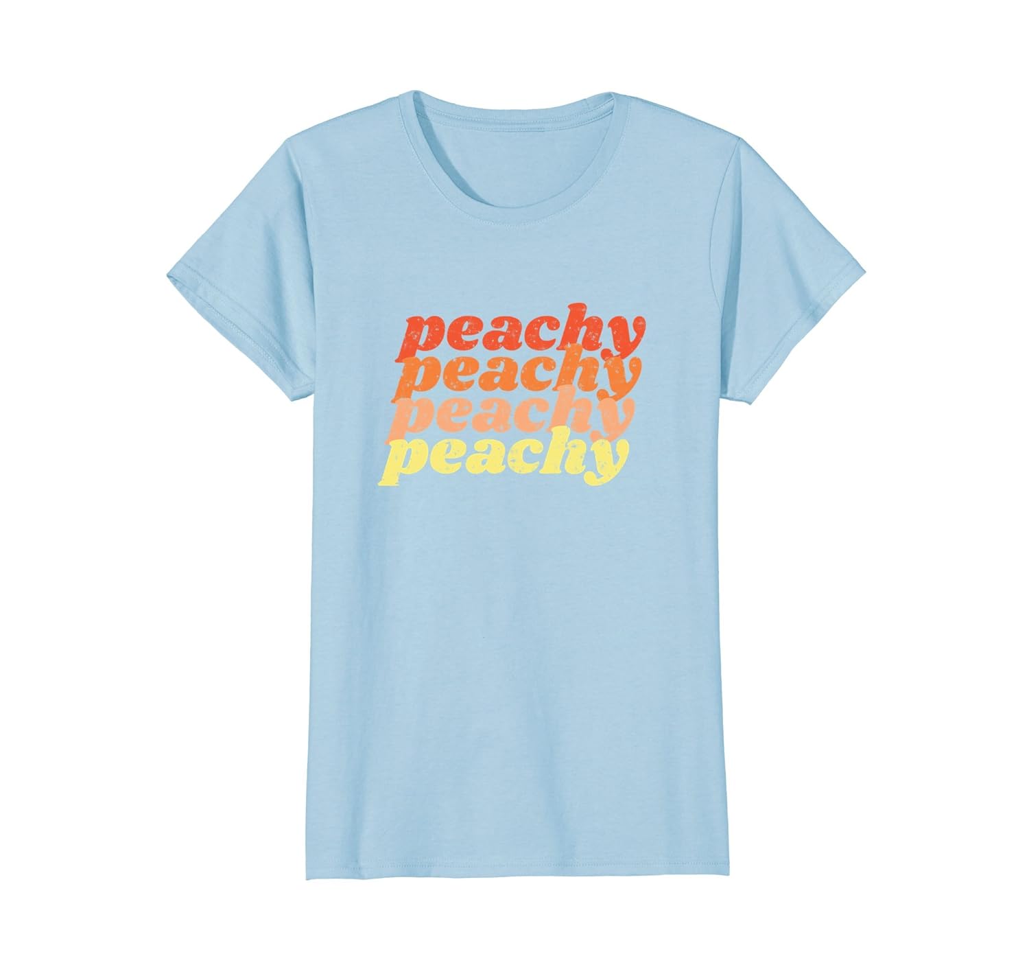 Peachy T Shirt Vintage Retro 70s Distressed Style Teehay