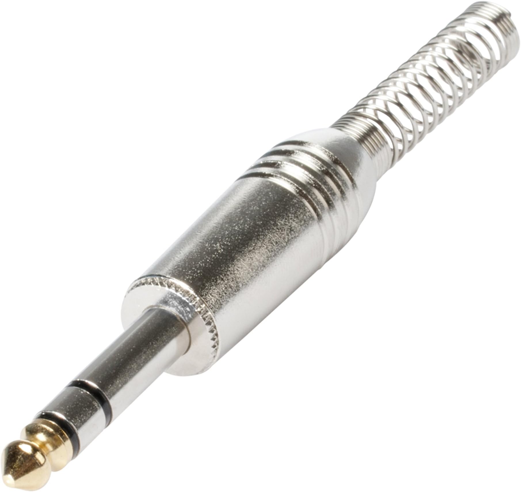 HICON 6.3 mm Connector 3-Pin Male Stereo Gold Tip Crimped RG58/59/Hi J63S01