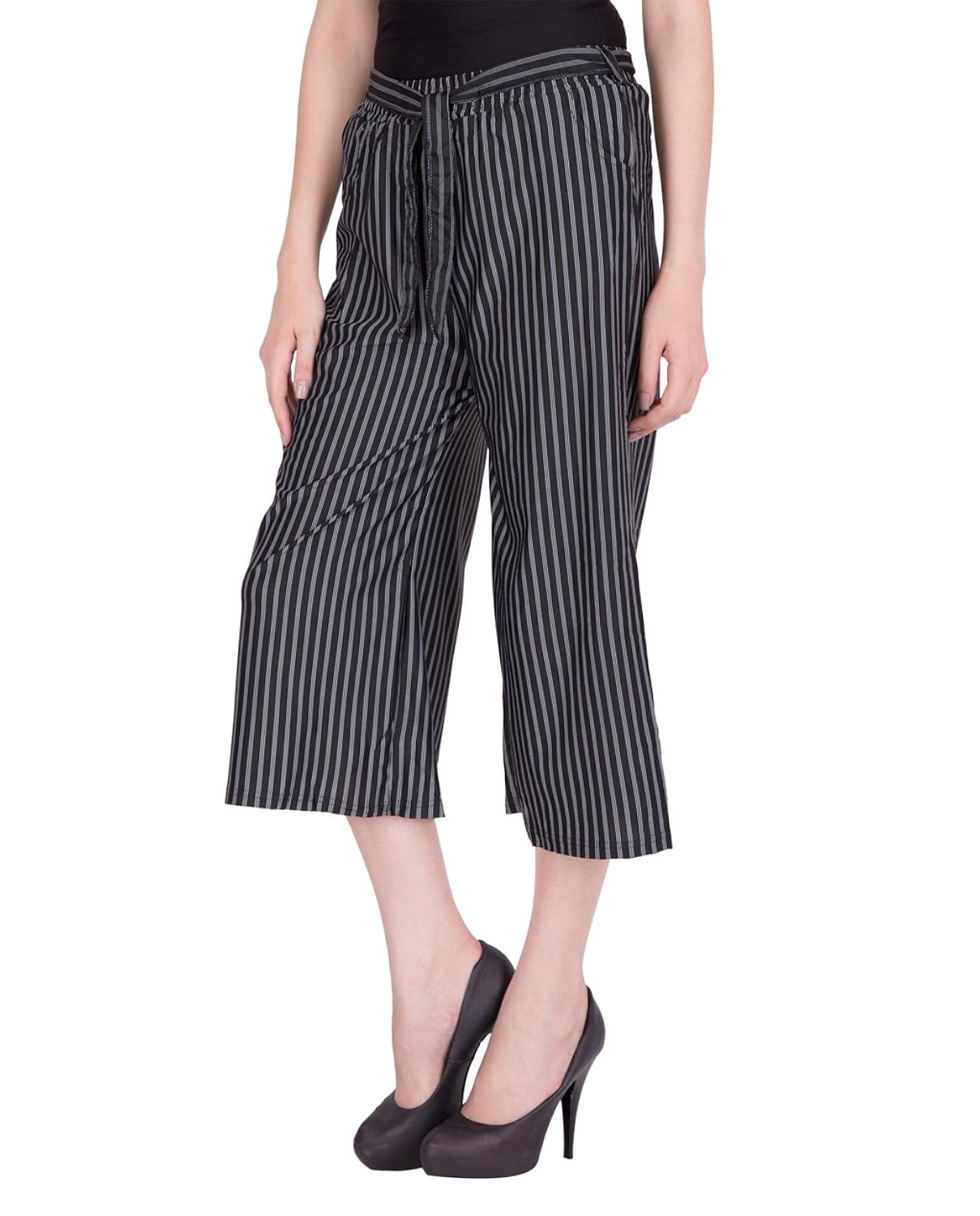 fflirtygo women trousers casual, stripes trousers for women, culottes for women