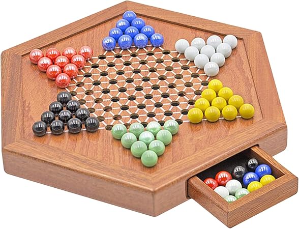 Amazon Dailymall 古典的な中国のチェッカーボードゲーム手作りおもちゃセットキッズ大人6歳以上 チェス おもちゃ