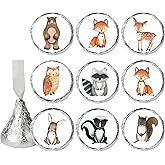 Woodland Baby Shower Favors Stickers, 450PCS Forest Animals Chocolate Kisses Candy Stickers, Baby Shower Candy Labels for Boy Girl