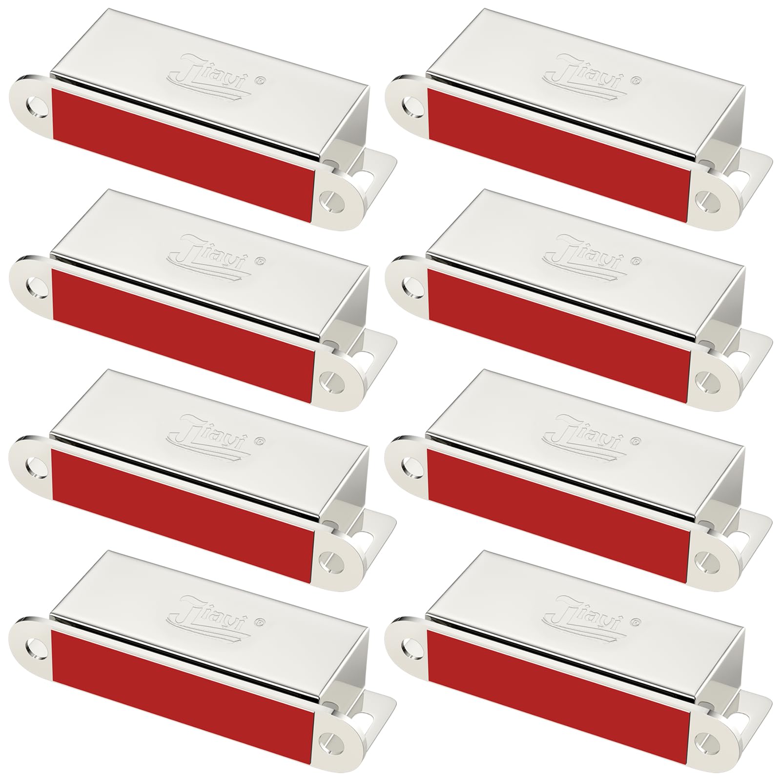 Magnetic Door Latch 30KG Jiayi 8 Pack Magnet Door Catches Heavy Duty Cupboard Door Magnets Stainless Steel Door Magnets for Kitchen Cabinet Door Closer Closet Closure Hardware