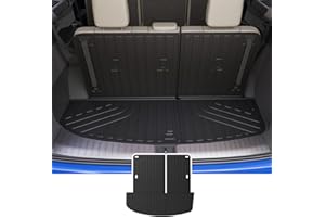 Rongtaod Cargo Mat Compatible with 2026 Hyundai Palisade Trunk Mat Trunk Liner Cargo Liner Back Seat Cover Protector TPE All Weather Palisade Accessories (Trunk Mat with Backrest Mat)
