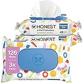 The Honest Company Toddler Hypoallergenic Flushable Wipes, 126 Count