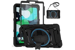 Bkinew Case for Lenovo Tab One 8.7" 2025 & Tab K9 Tablet Model TB305FU/TB305XU with Screen Protector 360 Rotating Kickstand A