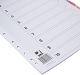 Q-Connect 1-10 Index Divider A4 White Multi-Punched Reinforced Tabs view 4