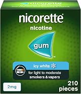 Nicorette Icy White 2 mg Gum 210 Pieces Stop Smoking Aid