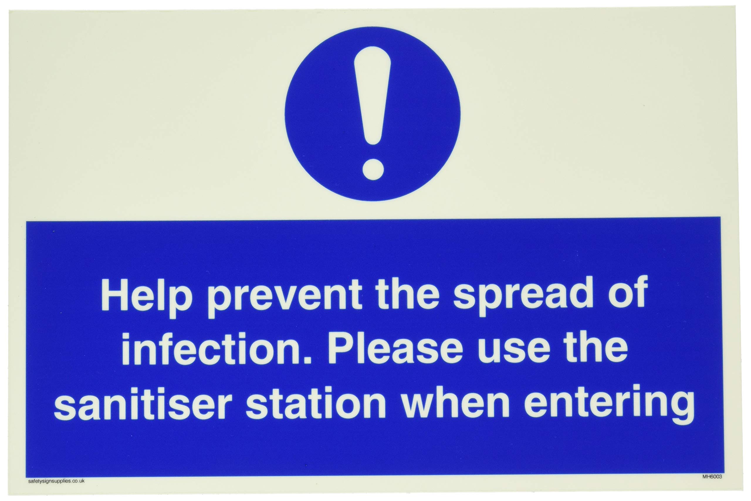 Help prevent the spread of infection. Please use the sanitiser station when entering