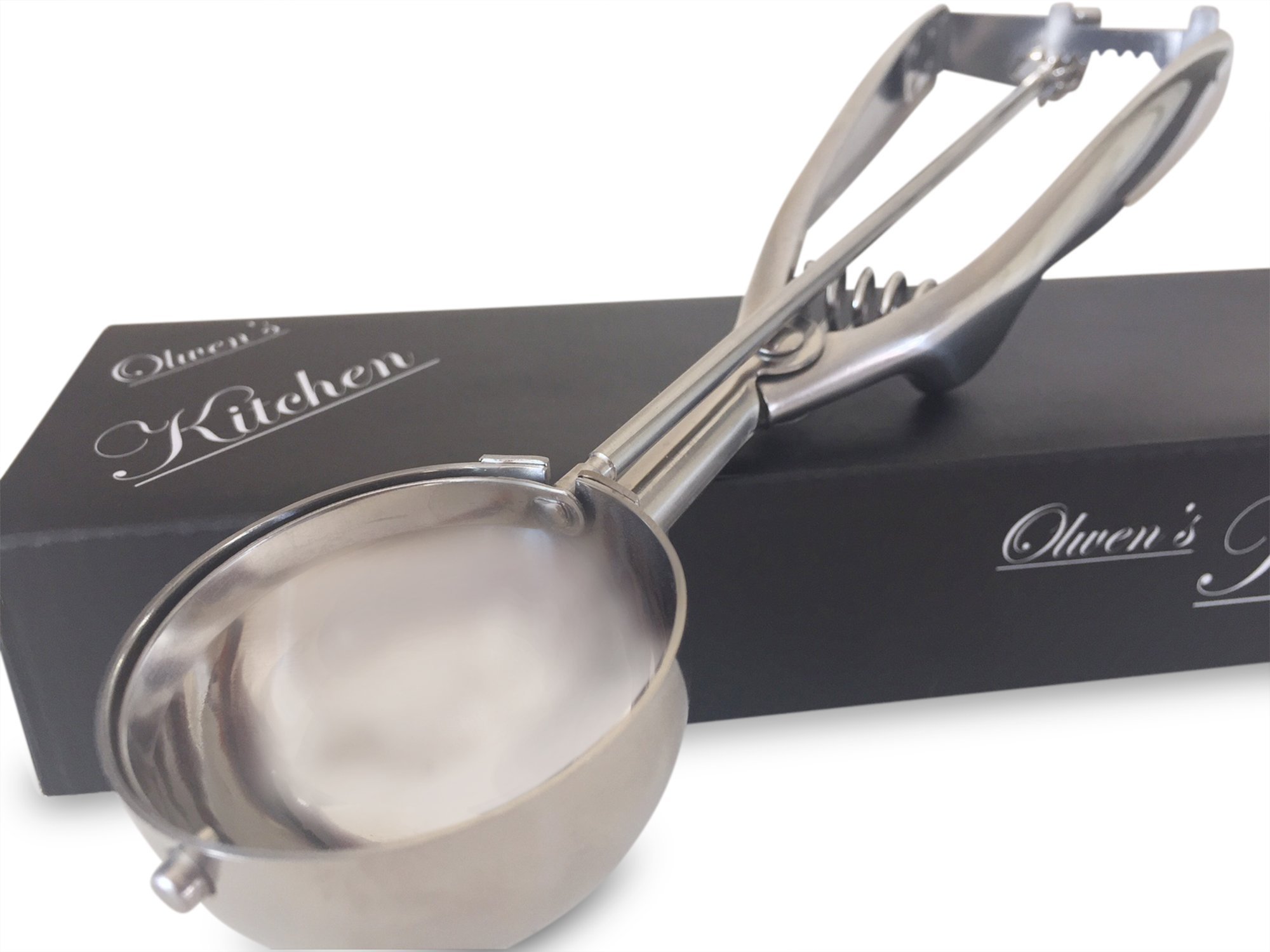 Ice Cream Scoop with Trigger Release - Stainless Steel Ice Cream Scooper for Cookie Dough Scoops Melon Balls Spoon Mashed Potato Disher