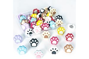 TANDARUI 30Pcs Push Pins for Bulletin Board, Cute Push pins,Decorative Thumb Tacks, Cork Boards for Walls, for Women Office Decor,Classroom Decor,Cubical Decor,Home Decor (30-Cat Paw)