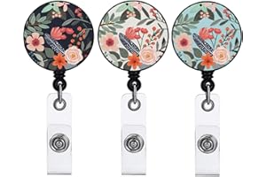 Badge Reel Retractable Cute ID Card Badge Holder with Sturdy Alligator Clip Name Nurse Decorative Badge Reel Clip on Card Hol