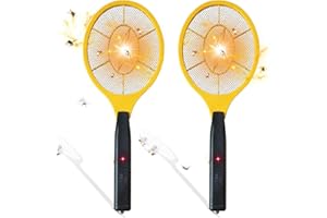 2 Pack Zapper Electric Zapper - Indoor Outdoor Zapping Racket for Control - Safe to Touch with 3-Layer Safety Mesh