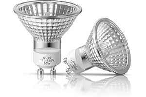Homelist 2 Pack GU10 Halogen Bulb, Candle Warmer Lamp Replacement Bulbs, 120V 50W Halogen Light Bulbs 2800K Warm White, Dimma