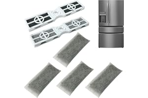 Beaufan 2 FRGPAAF2 PureAir AF-2 Air Filter and 4 PureAir PK-2 Refill Filter Compatible with FRIGIDAIRE Gallery Models GRMC2273BF, GRMC2273BD, GRMG2272BF, Produce Keeper Air Filter