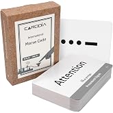 CARDDIA International Morse Code Educational Flash Cards (ITU Standard), 53 Pieces, Standard Playing Card Size, Sturdy, Water Resistant