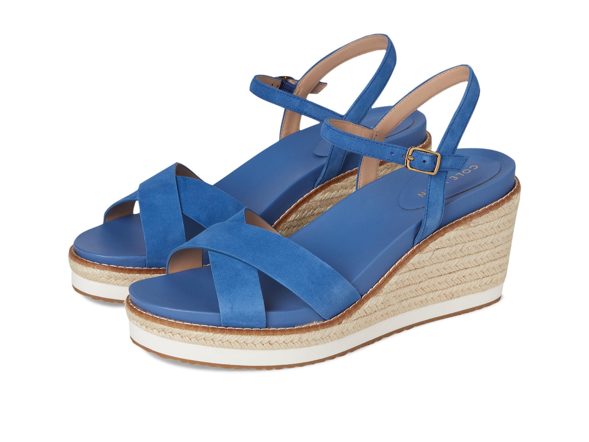 Cole Haan Women’s Cloudfeel Silvee Espadrille Wedges, Dutch Blue Suede, 5.5-B US