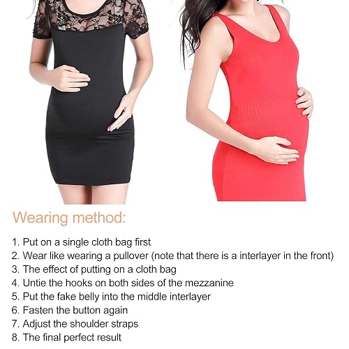 Realistic Fake Pregnancy Belly With Straps - Breathable Silicone Baby Bump For Acting & Training