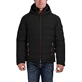 HFX Men's Lightweight Puffer Jacket with Hood, Water and Wind Resistant