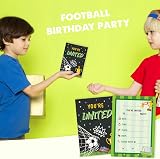 BETESSIN 20 Pcs Football Party Invitations Kids Birthday Invites Boys Girls view 6
