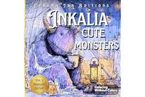 Inkalia Cute Monsters - Bring These Monsters to Life with One Black Pen: Wildly Entertaining Stress Relief Coloring Book – Coloring Book for Teens and Adults (Inkalia Cozy Edition)