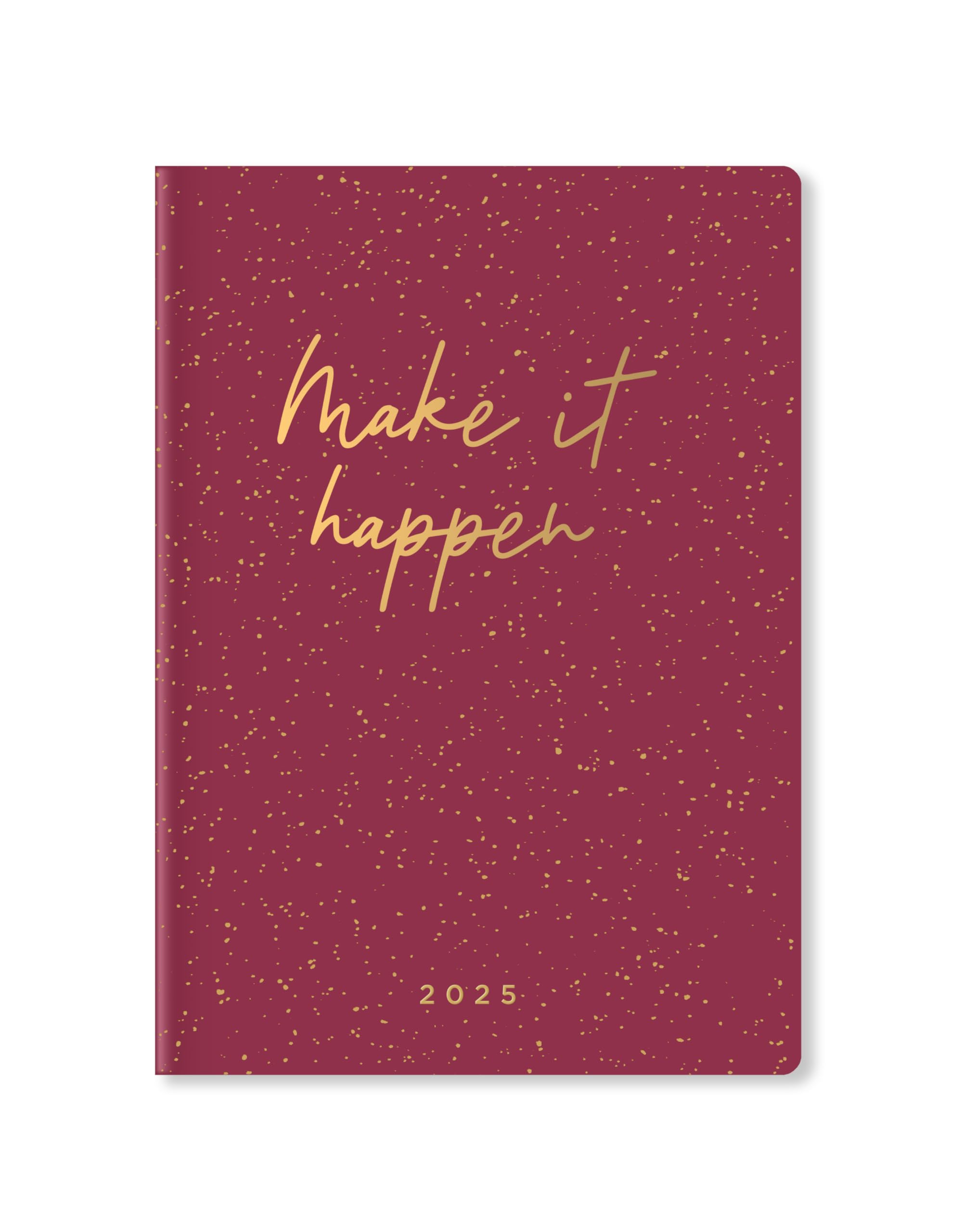 Letts of London Inspire A5 week to view 2025 diary - plum