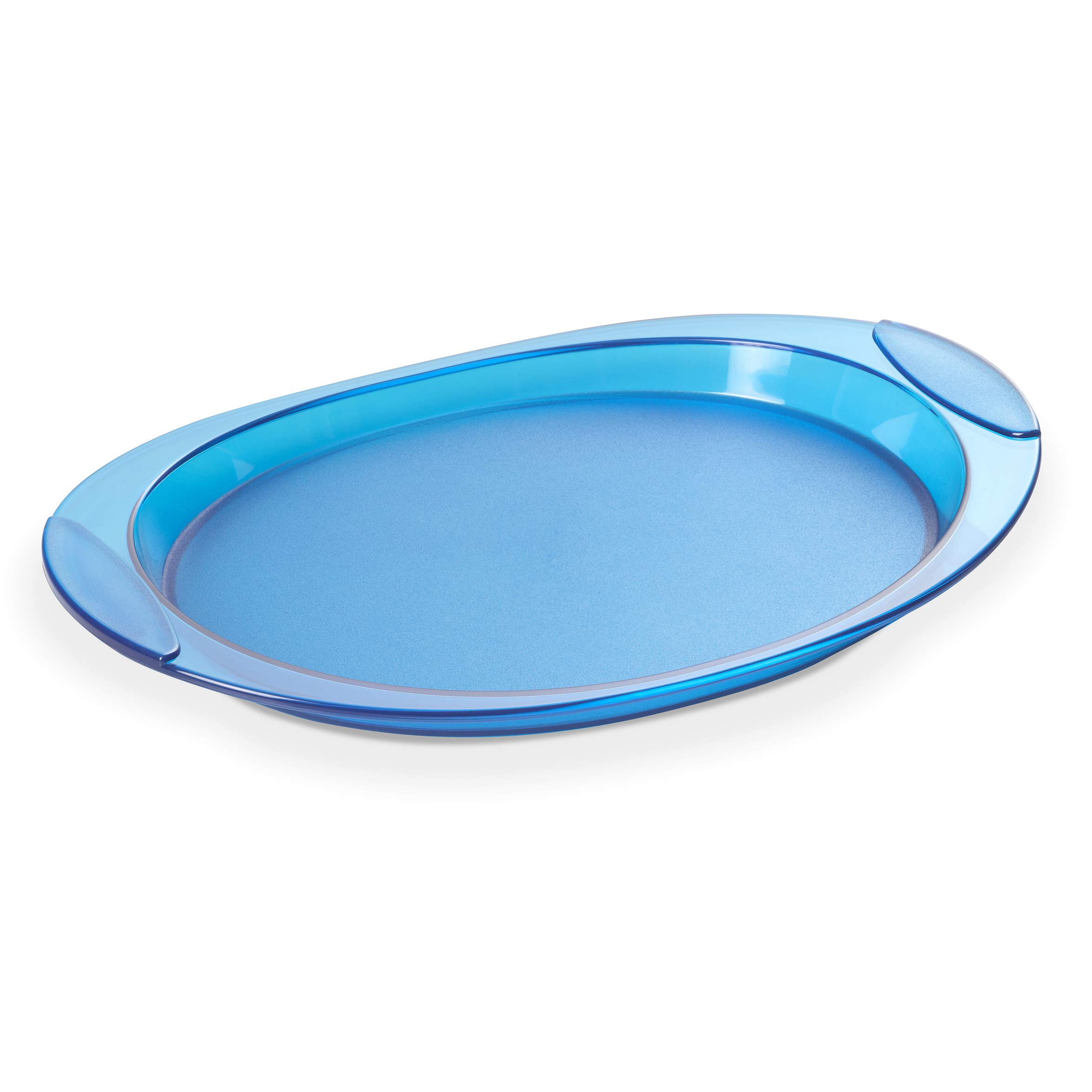 Omada Design Tray Carried by 52 cm x 35.5 cm with Colored Scratch-Resistant Interior, Ideal for 6 Coffee Cups for aperitifs and Catering, Washable with Dishwasher, Happy Drink line, Cian