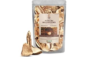 CROWN FUNGI Dried Porcini Mushrooms, 3oz pack of Dried Mushrooms for cooking, Long Shelf Life Porchini Mushroom for Chefs and Home Kitchens, Natural Dry Mushrooms Carefully Packaged to Preserve Freshness