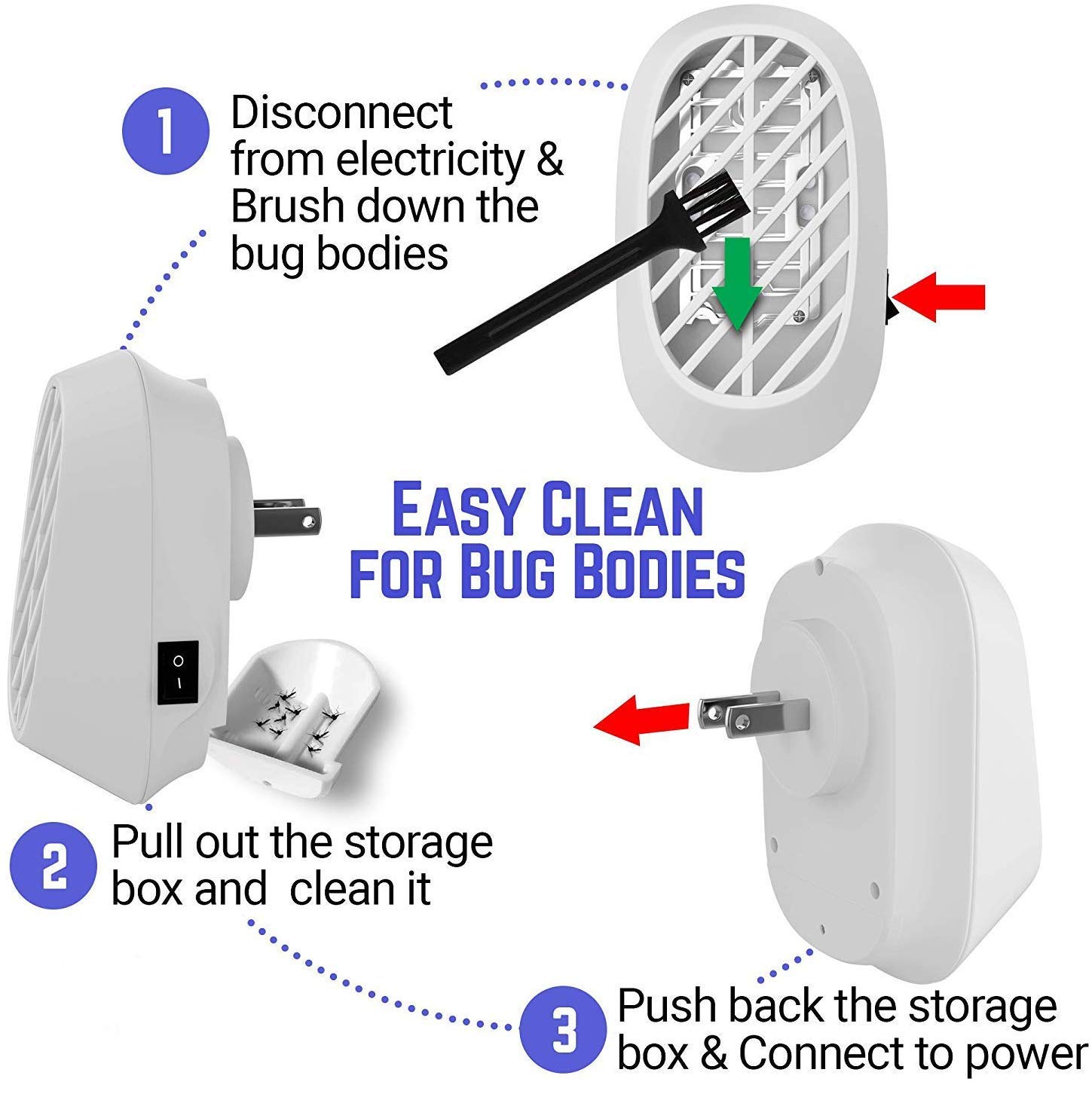 UPGRADED Indoor Bug Zapper Electric Fly Zapper 2 Pack Portable Trap for