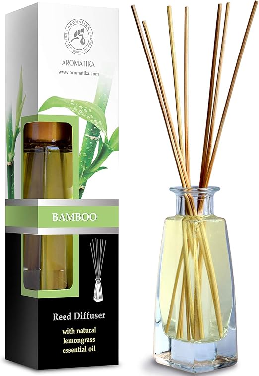 Reed Diffuser Bamboo 100ml with Lemongrass Essential Oil Fresh & Long