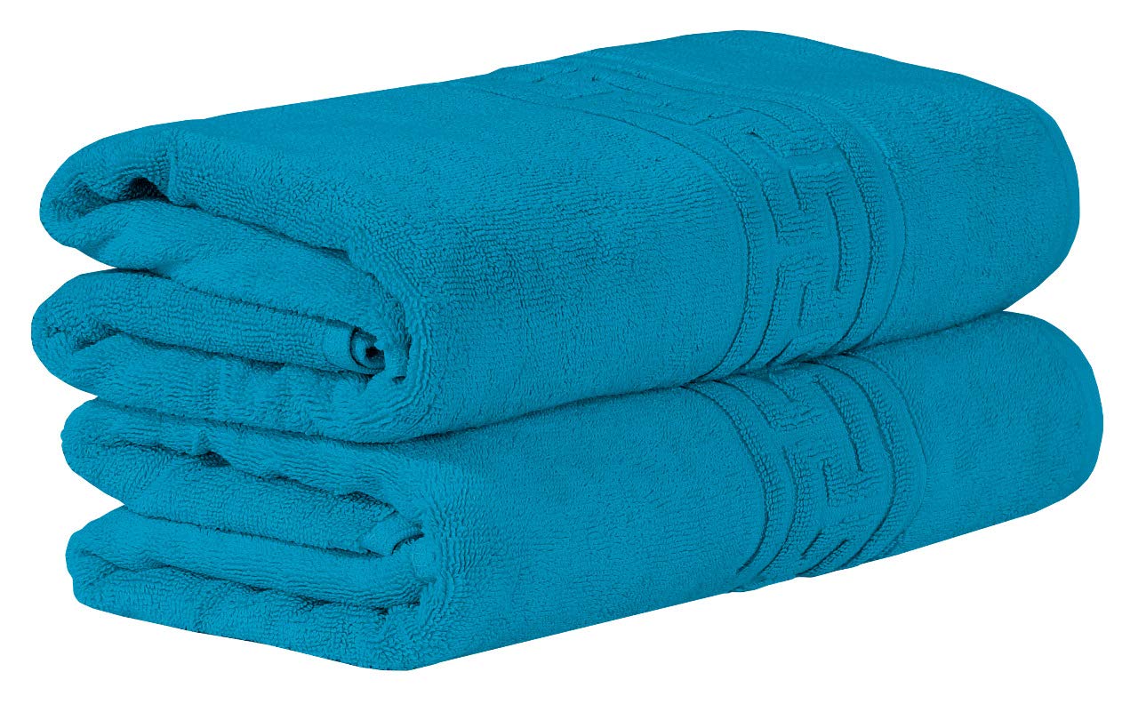 Every Thread Counts - 2 Bath Sheet Set Luxury & Soft - 600 GSM Ring Spun Cotton Highly Absorbent Towels for Bathroom - Hotel Quality (Teal, 2 Bath Sheet Set)