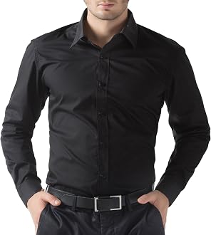 Button Down Shirt Slim Fit Dress Shirts 