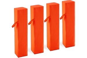 Joewuzun Football Pylons Football Field Markers End Zone Markers Sand Weighted Anchorless Football Endzone Pylons Football Accessories- Orange