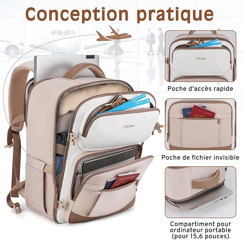 Sac Cabine Bag Ryanair 40x30x20, 24L Sac a Dos Voyage Cabine Avion — photo 4 sur 6