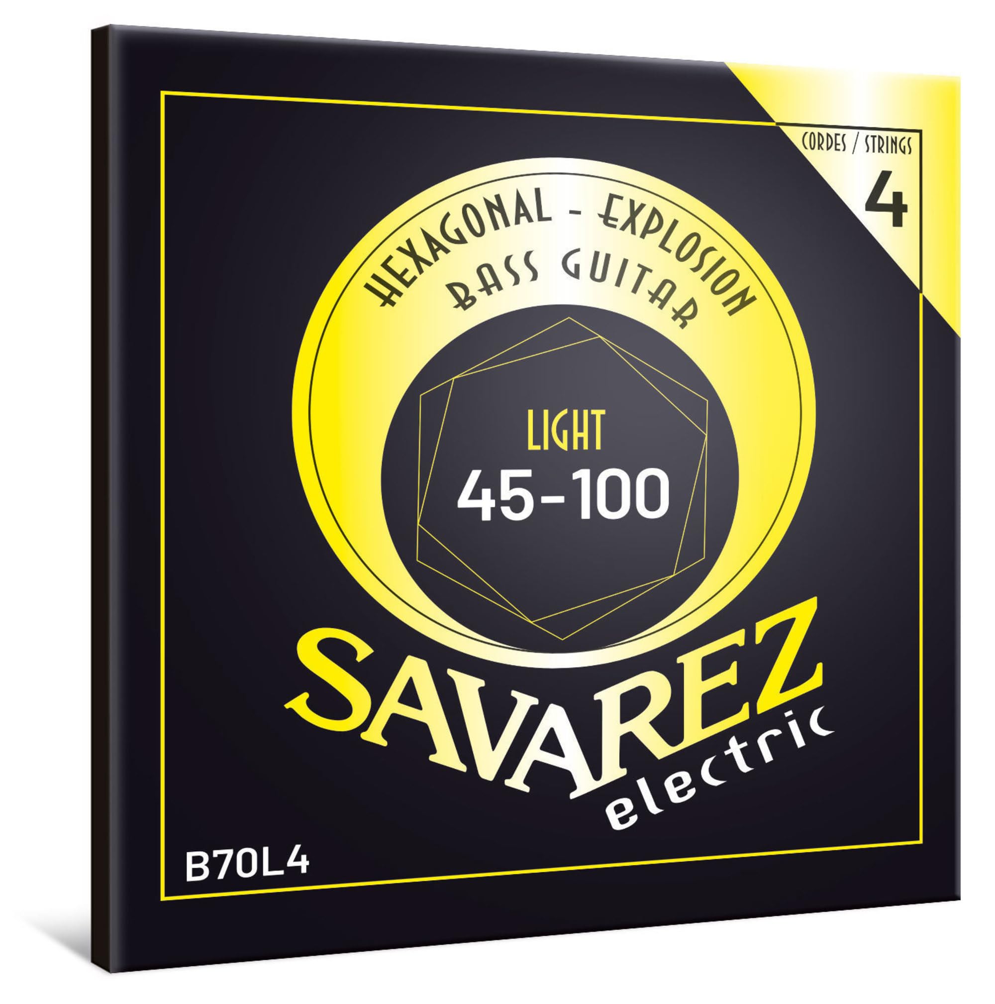 Strings for Electric Bass Hexagonal Explosion Set 4-string Light .045-.100