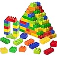 Cabeeskii Large Building Blocks, 60 Pieces of Bricks in 6 Colors and 2 Sizes, Compatible with Duplo and All Leading Brands, Ideal Toy for Children Aged 3 and Over