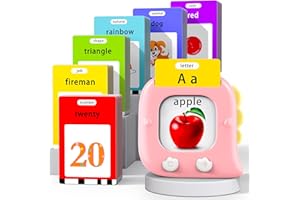 KIDZ DO Kidzdo 520 Sight Word Talking Flash Cards, Christmas Birthday Gifts for 2 3 4 5 6 Year Old Girls, ABCs Early Education Learning Toys, Autism Sensory Toys for Autistic Toddlers Ages 2-6, Pink