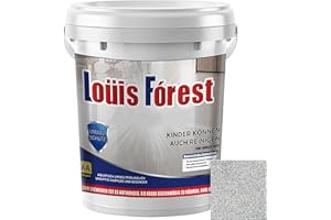 VOKOZK Epoxy Colored Sand Floor Paint 5 Gallon, Louis Forest Epoxy Floor Paint, Epoxy Colored Sand Self Leveling Coating, High Gloss Marble Effect Garage Coating (Medium Gray)