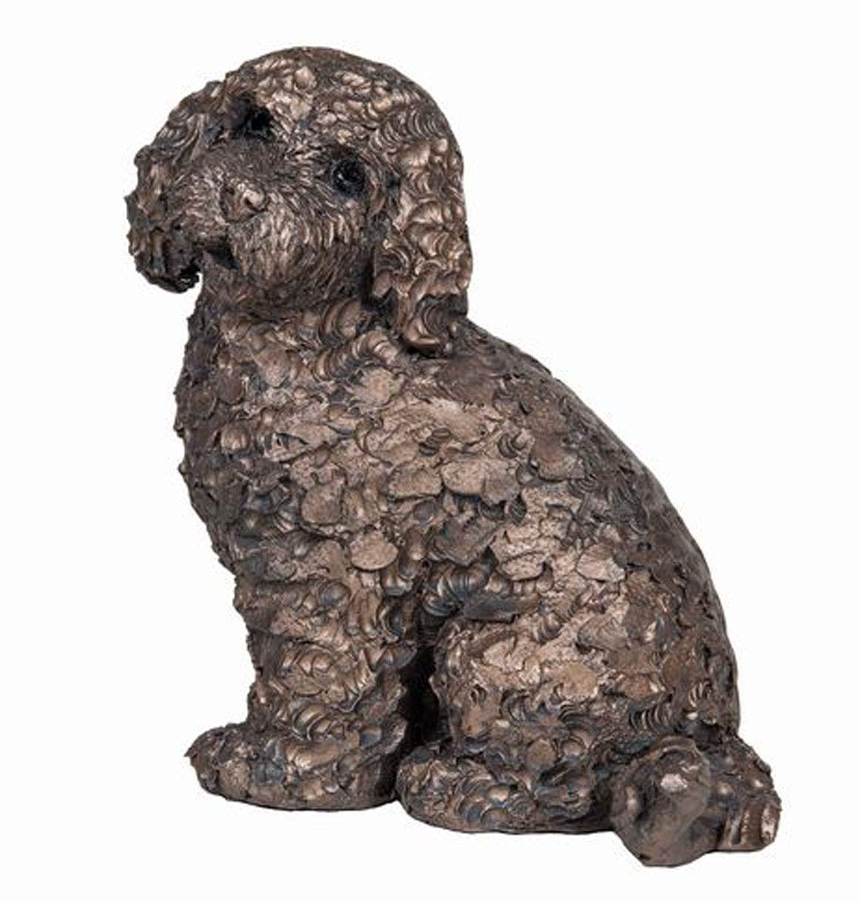 Frith Cold Cast Bronze Cockapoo Sculpture - Jasper Cockapoo Sitting