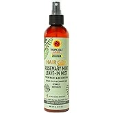 Tropic Isle Living Rosemary Mint Leave-In Conditioner 8oz/ 237ml - Detangles, Moisturizes, Repairs Scalp and Damaged Hair with Natural Formula, Suitable for All Hair Types, Cruelty-Free