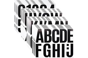 YIKTUNQ 24 Sheets 4 Inch Letter Stickers, Self-Adhesive Waterproof & Tear-resistant Capital Alphabet Sticker for Mailbox,Outd