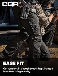CQR Men's Tactical Pants, Water Resistant Ripstop