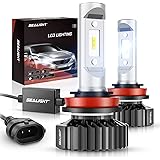SEALIGHT H11/H8/H9 LED Headlight Bulbs X1 Series 12 CSP Chips 6000LM 6000K Xenon White Non-polarity