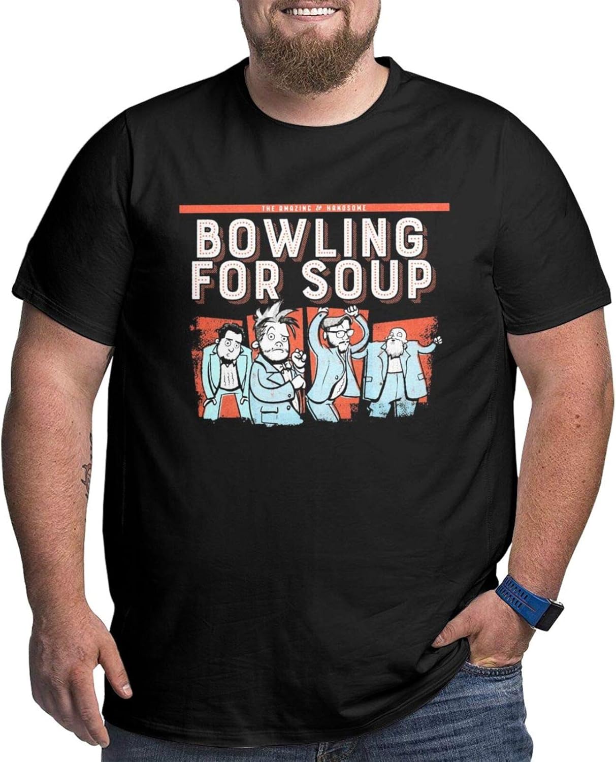 Bowling for Soup Herren TShirt Plus Size Xl6xl Kurzarm TShirt