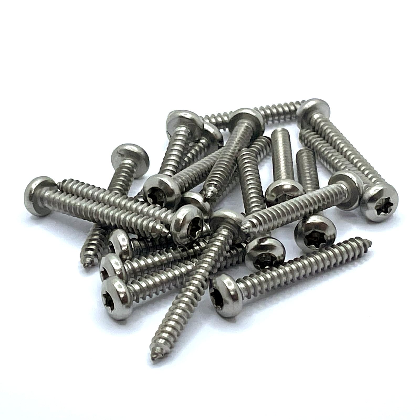 4.8mm x 38mm Torx/Hexalobular Pan Head Self Tapping Screw ISO14585 A4 (316) Stainless Steel (Pack of 20)
