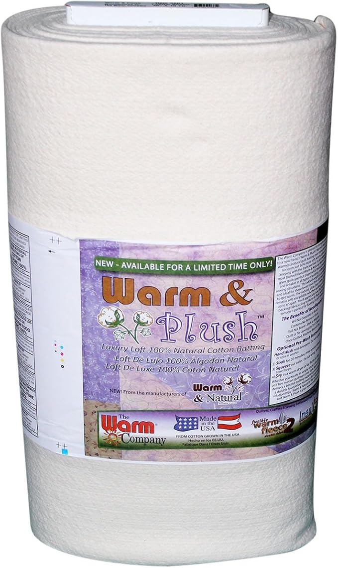 WARM COMPANY 2661 Warm and Plush Cotton Batting by The Yard, 45" by 10Yard, Crib,White Amazon
