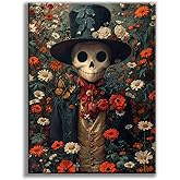 Offito Halloween Diamond Art Kits for Adults - 5D Skull Diamond Painting Kits for Beginners, Skeleton DIY Full Drill Dots Gem Art Paint Picture for Home Wall Decor 12 x 16 Inch