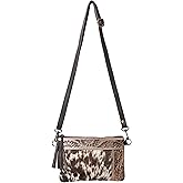 Merbaa Women Natural Cowhide Leather Hand Bag With Adjustable Detachable Strap Leather Massenger Handbag Purse Sling Bag