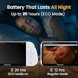 Babysense Full HD Split-Screen Baby Monitor with 2 PTZ Cameras 6 Color Night view 5
